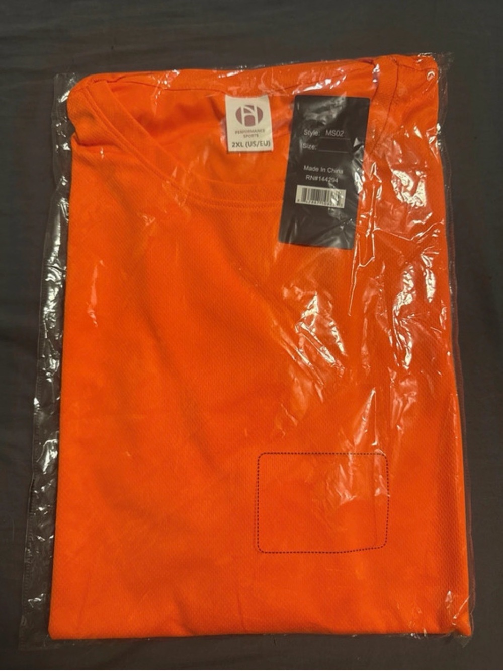 Men's Performance Crew Neck Shirt - Orange